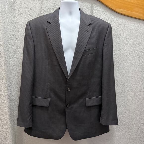 Ralph‎ Ralph Lauren Mens Pinstripe 100% Wool Suit Jacket Blazer 44L NWOT